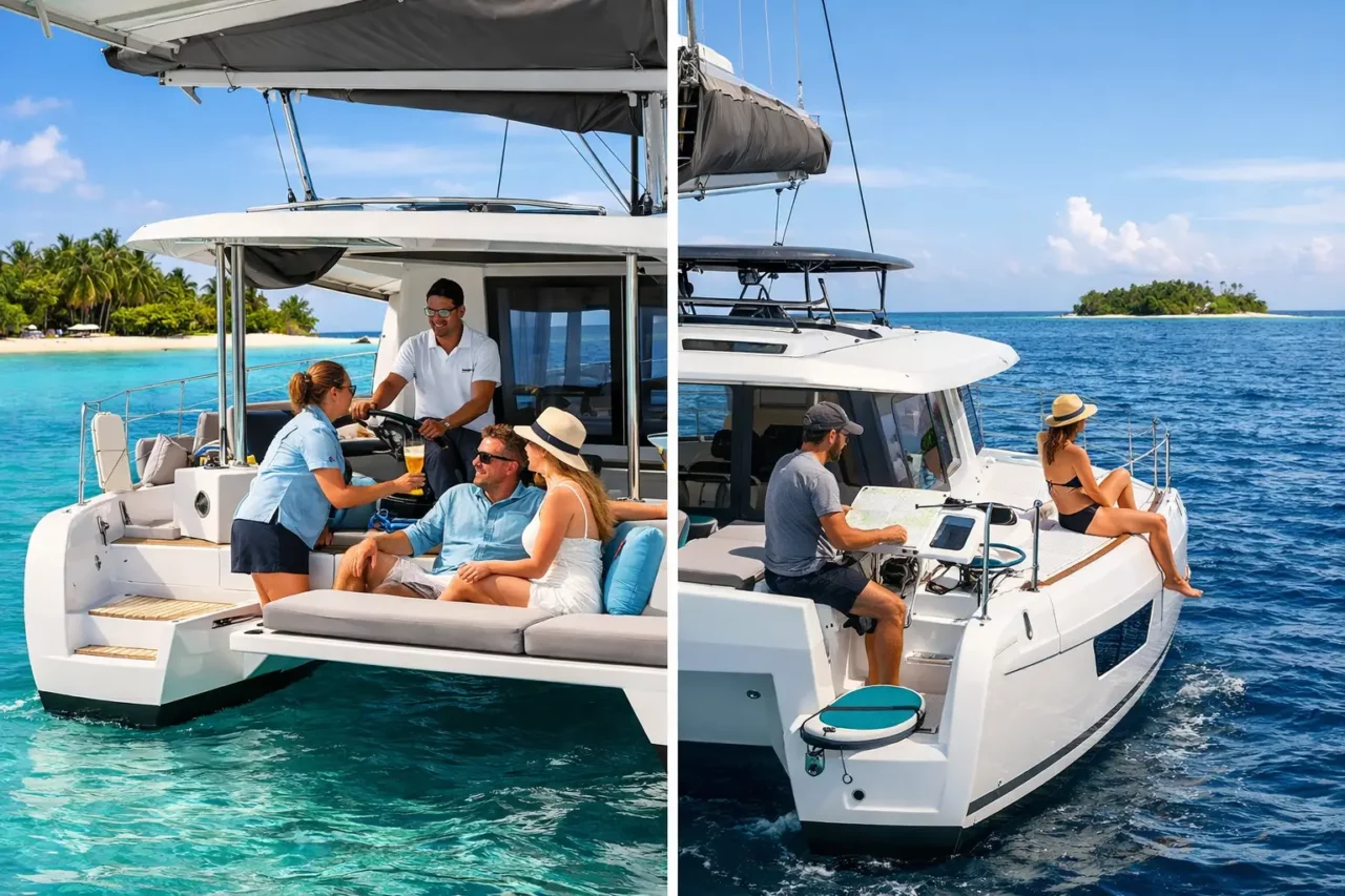 Crewed vs Bareboat Charter Maldives Compared