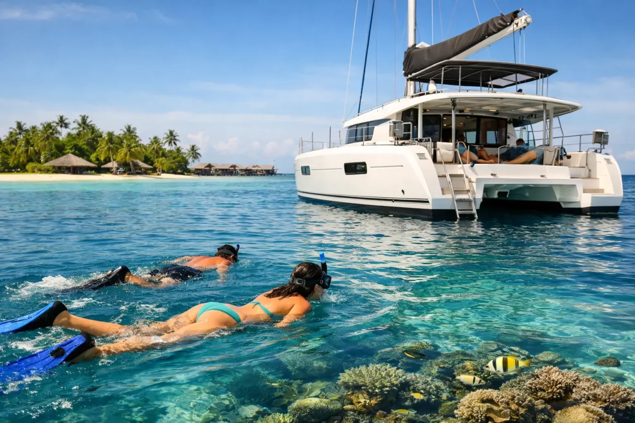 Maldives Snorkeling From a Private Catamaran